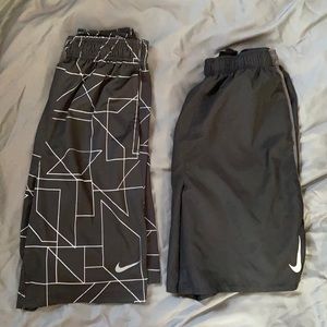 2 pair Nike shorts boys large